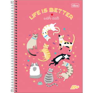 CADERNO COM ESPIRAL FEMININO D+ TILIBRA