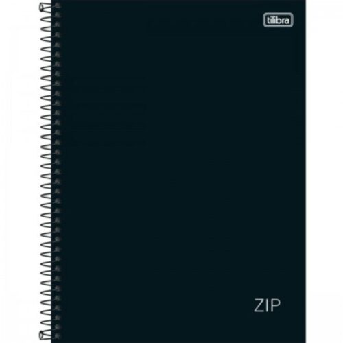 CADERNO COM ESPIRAL ZIP PRETO TILIBRA