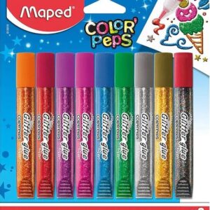 KIT COLA GLITTER 9 CORES 10,5ML COLOR PEPS MAPED