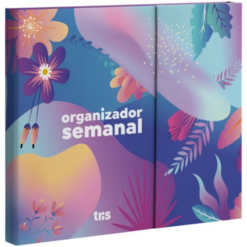 KIT ORGANIZADOR SEMANAL + NOTINHAS ADESIVAS ORVALHO HOLIC GARDEN TRIS