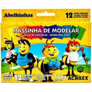MASSINHA DE MODELAR 12 CORES 180G ACRILEX