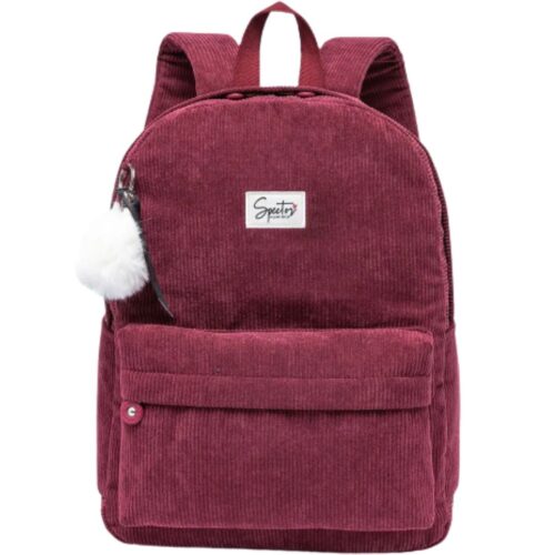 MOCHILA DE COSTAS CASUAL VELUDO VERMELHO SPECTOR