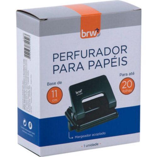 PERFURADOR PARA PAPÉIS 2 FUROS 11CM BRW P