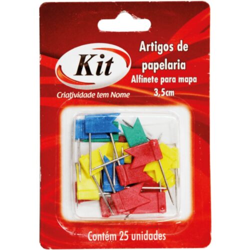 ALFINETES PARA MAPA 3,5MM 25UN KIT