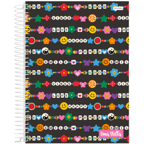 CADERNO COM ESPIRAL STELLA JANDAIA