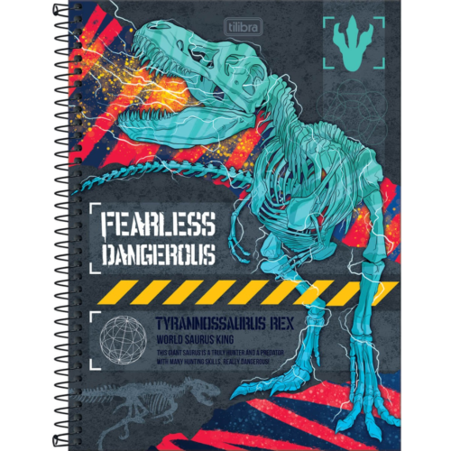 CADERNO COM ESPIRAL RAPTOR TILIBRA