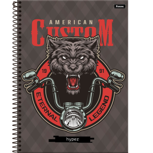 CADERNO COM ESPIRAL HYPER FORONI 3