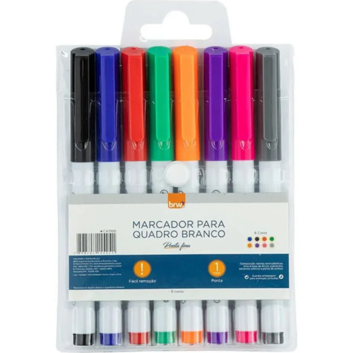 KIT MARCADORES PARA QUADRO BRANCO 1.0 BRW