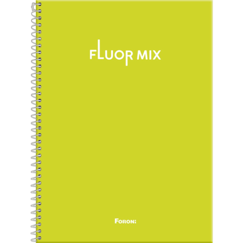 CADERNO COM ESPIRAL 10M FLUOR MIX FORONI 1