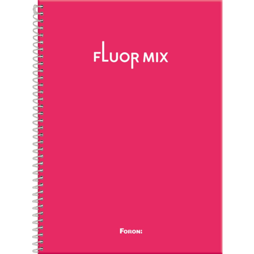 CADERNO COM ESPIRAL 10M FLUOR MIX FORONI