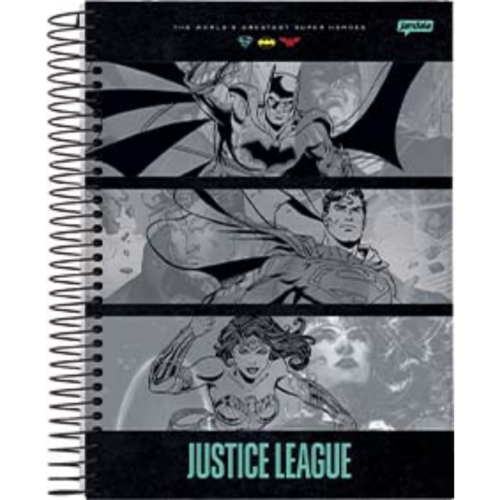 CADERNO COM ESPIRAL LIGA DA JUSTIÇA JANDAIA 1