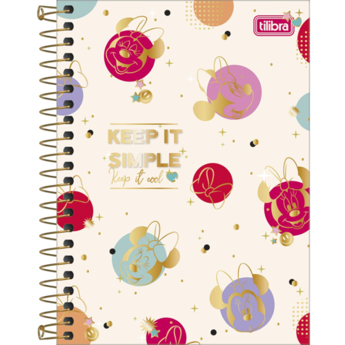 CADERNO PEQUENO COM ESPIRAL MINNIE MOUSE TILIBRA 1