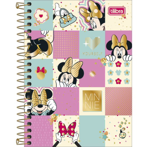 CADERNO PEQUENO COM ESPIRAL MINNIE MOUSE TILIBRA 2