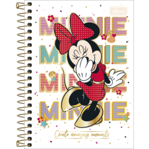 CADERNO PEQUENO COM ESPIRAL MINNIE MOUSE TILIBRA 3