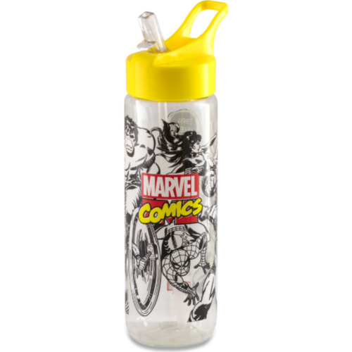 GARRAFA SQUEEZE PET MARVEL COMICS FLIPTOP PLASDURAN B