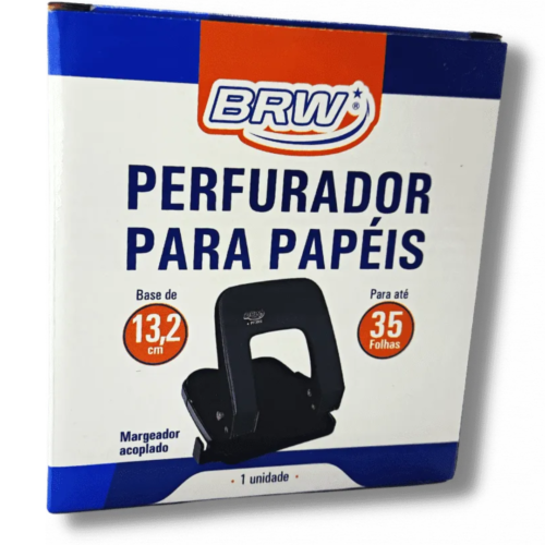 PERFURADOR PARA PAPÉIS 2 FUROS 13,2CM BRW B