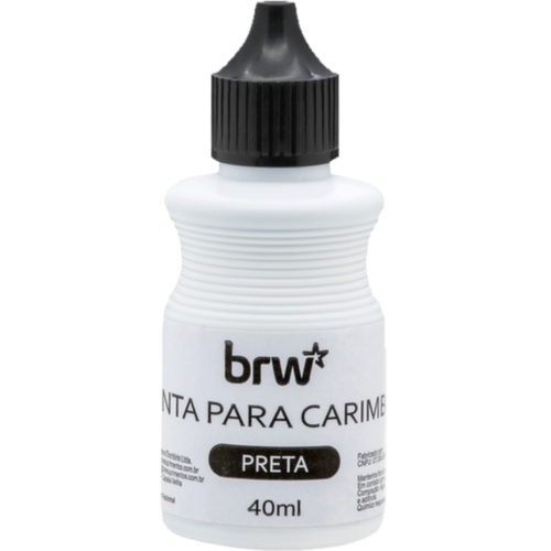 TINTA PARA CARIMBO PRETA 40ML BRW