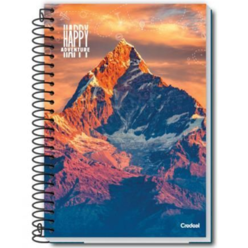 CADERNO COM ESPIRAL HAPPY ADVENTURE CREDEAL