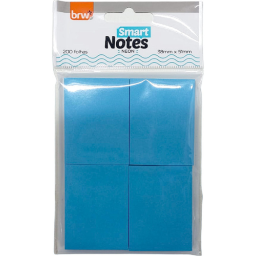 POST IT BLOCOS AZUL NEON 38MM X 51MM BRW